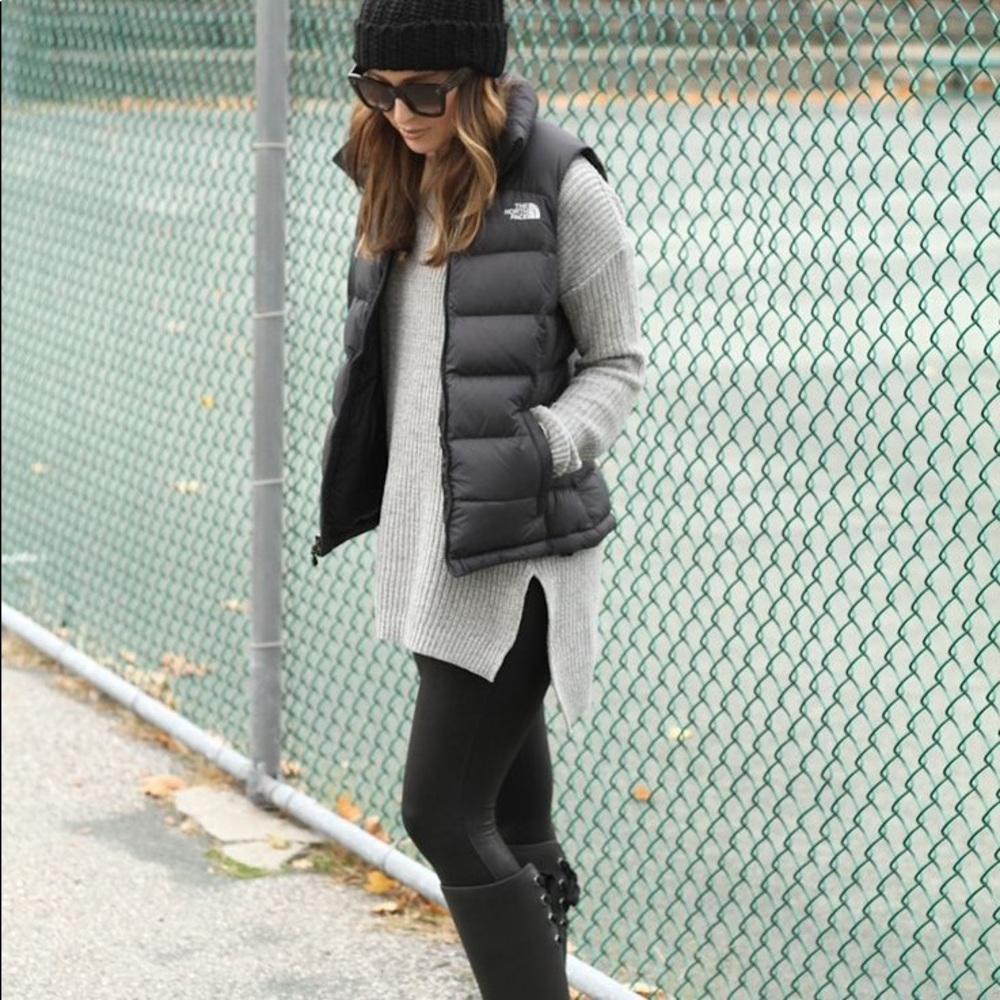 North face puffer vest with hood